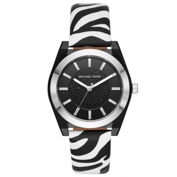 Michael Kors Women\'s Channing Three-Hand Zebra Print Leather Watch-MK2856 main image 5
